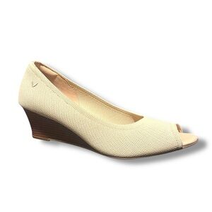 Vivaia Peep Toe Wedge Heels (Tamia Peep Toe) 41.5 US 10 Almond